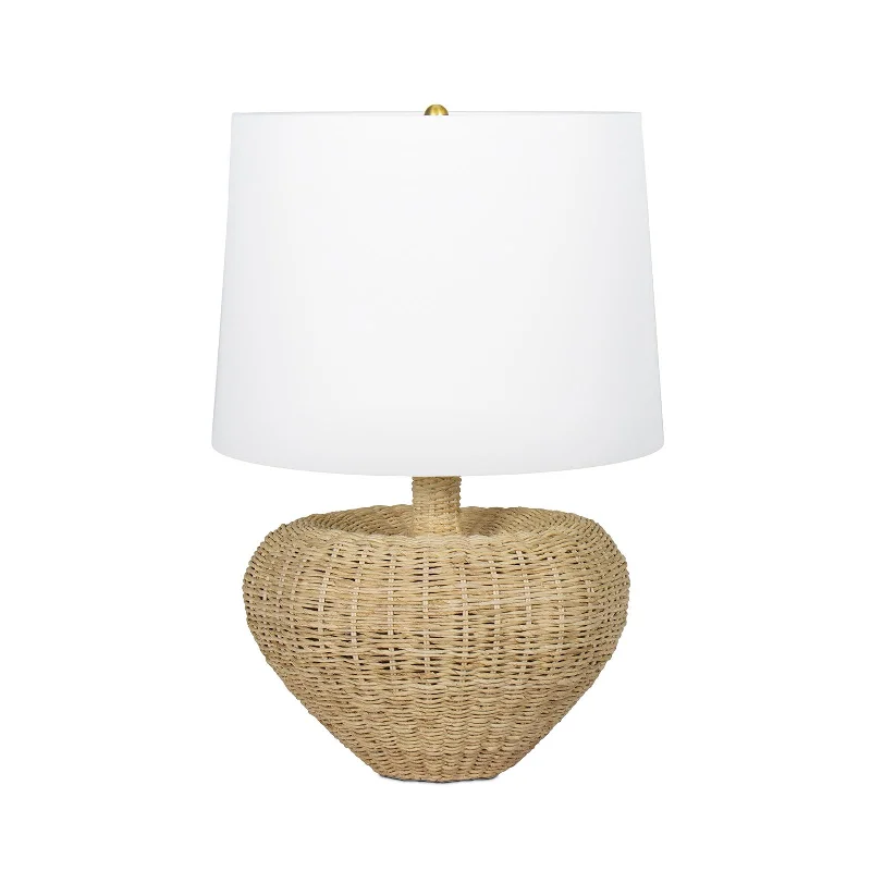 glass table lamps with a frosted surface for soft light diffusionAvery Rattan Lamp