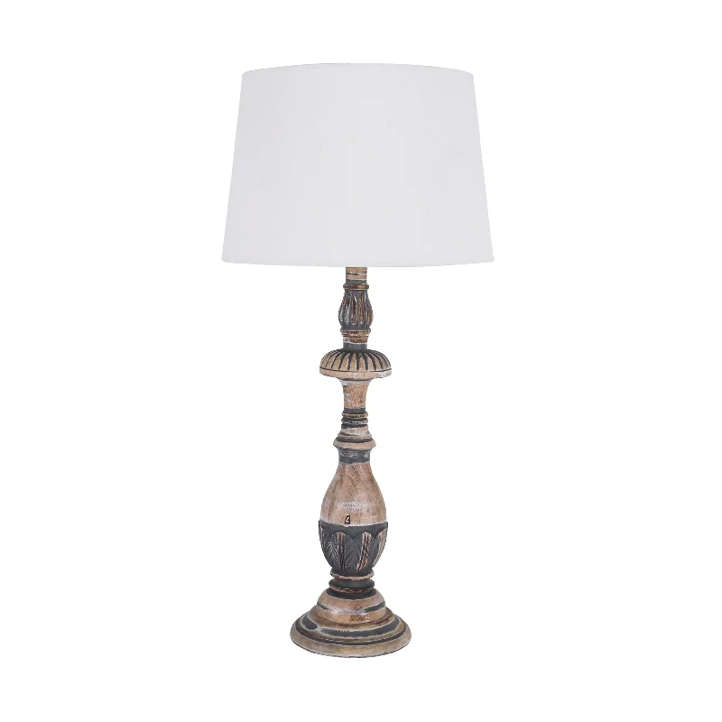 rustic farmhouse table lamps for cozy kitchensAzar Wooden Table Lamp 76.5cm