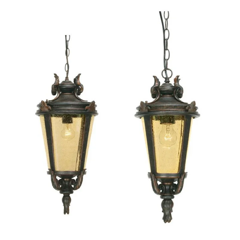 Industrial Style Ceiling Lights with Exposed Bulbs and Metal CagesBaltimore Chain Lantern Medium/Large E27 in Weathered Bronze Elstead Lighting - ELS.BT8 Industrial Style Ceiling Lights with Exposed Bulbs and Metal CagesBaltimore Chain Lantern Medium/Large E27 in Weathered Bronze Elstead Lighting - ELS.BT8