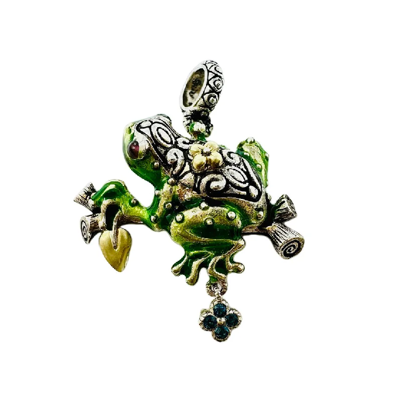 Bohemian Ceiling Lights with Beads, Tassels, and Colorful GlassBarbara Bixby Sterling Silver and 18K Gold Frog Pendant with Enamel Bohemian Ceiling Lights with Beads, Tassels, and Colorful GlassBarbara Bixby Sterling Silver and 18K Gold Frog Pendant with Enamel