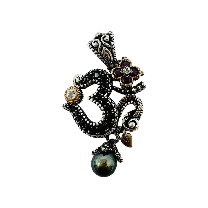 Gothic Ceiling Lights with Dark Metalwork and Pointed ArchesBarbara Bixby Sterling Silver and 18K Gold Heart and Flower Enhancer