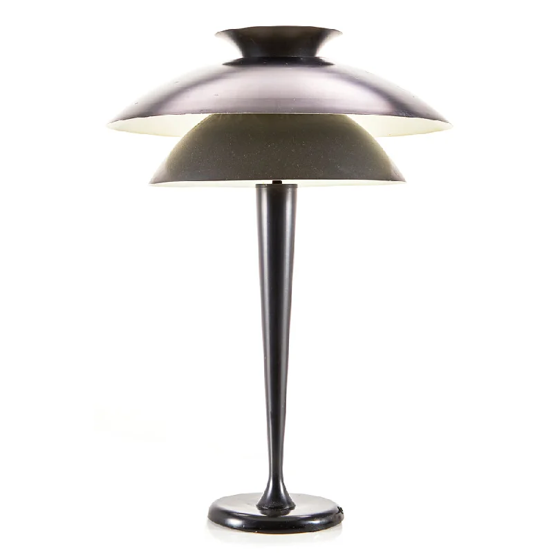 asian inspired table lamps with bamboo accents for a zen atmosphereBlack Double Saucer Table Lamp