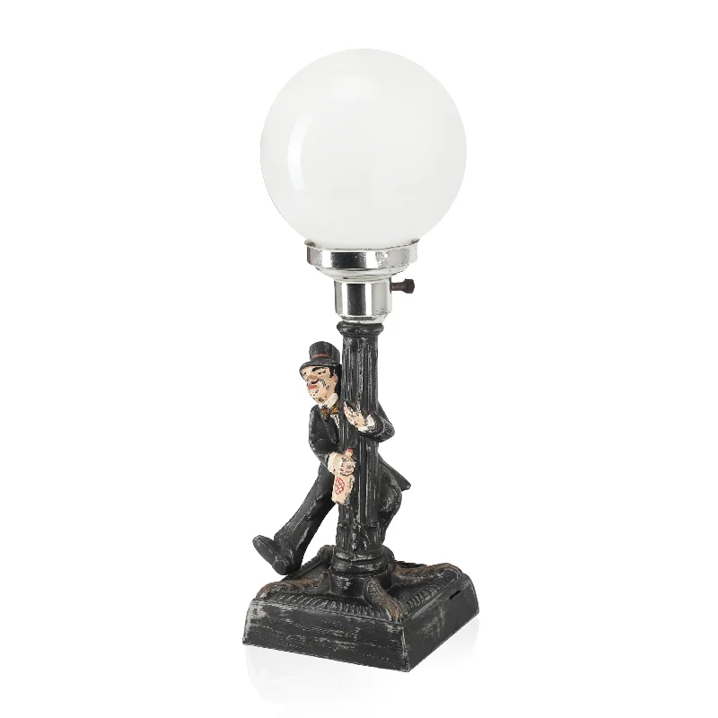 fabric table lamps with a linen shade for a relaxed and breathable lookBlack Novelty Orb Table Lamp