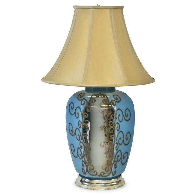 crystal table lamps with dazzling prisms for a glamorous effectBlue & Gold Glass Vintage Table Lamp crystal table lamps with dazzling prisms for a glamorous effectBlue & Gold Glass Vintage Table Lamp