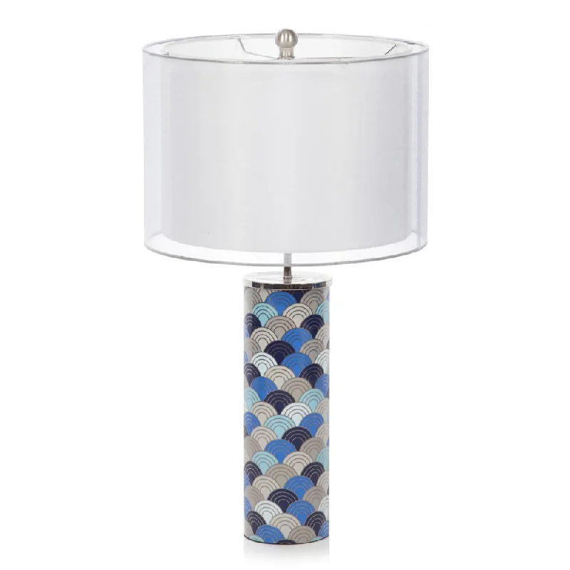 victorian style table lamps with ornate details for traditional homesBlue & Silver Scale Contemporary Table Lamp victorian style table lamps with ornate details for traditional homesBlue & Silver Scale Contemporary Table Lamp