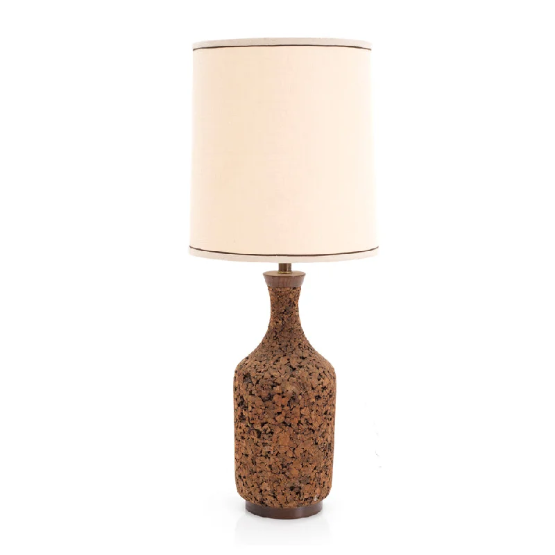 asian inspired table lamps with bamboo accents for a zen atmosphereBrown Cork Lamp