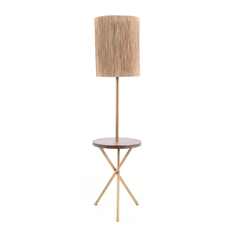 modern minimalist table lamps for contemporary living roomsBrass Leg Side Table with Built in Lamp