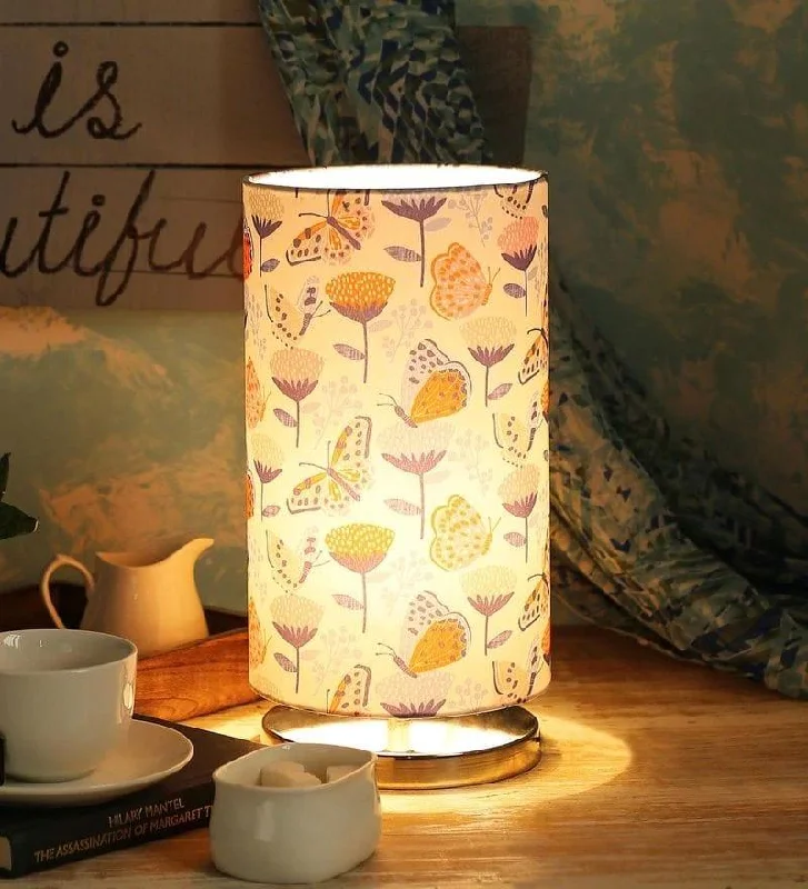 industrial style table lamps with exposed bulbs for loft apartmentsButterfly on Flower Round Lamp