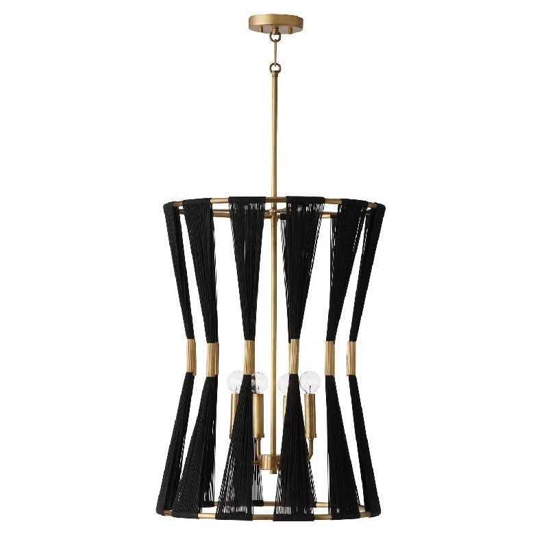 Indian - Themed Ceiling Lights with Intricate Filigree and Mirror WorkCapital Bianca 541141KP Pendant Light - Black Rope and Patinaed Brass Indian - Themed Ceiling Lights with Intricate Filigree and Mirror WorkCapital Bianca 541141KP Pendant Light - Black Rope and Patinaed Brass
