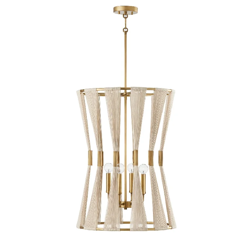Modern Minimalist Ceiling Lights for Contemporary InteriorsCapital Bianca 541141NP Pendant Light - Bleached Natural Rope and Patinaed Brass Modern Minimalist Ceiling Lights for Contemporary InteriorsCapital Bianca 541141NP Pendant Light - Bleached Natural Rope and Patinaed Brass