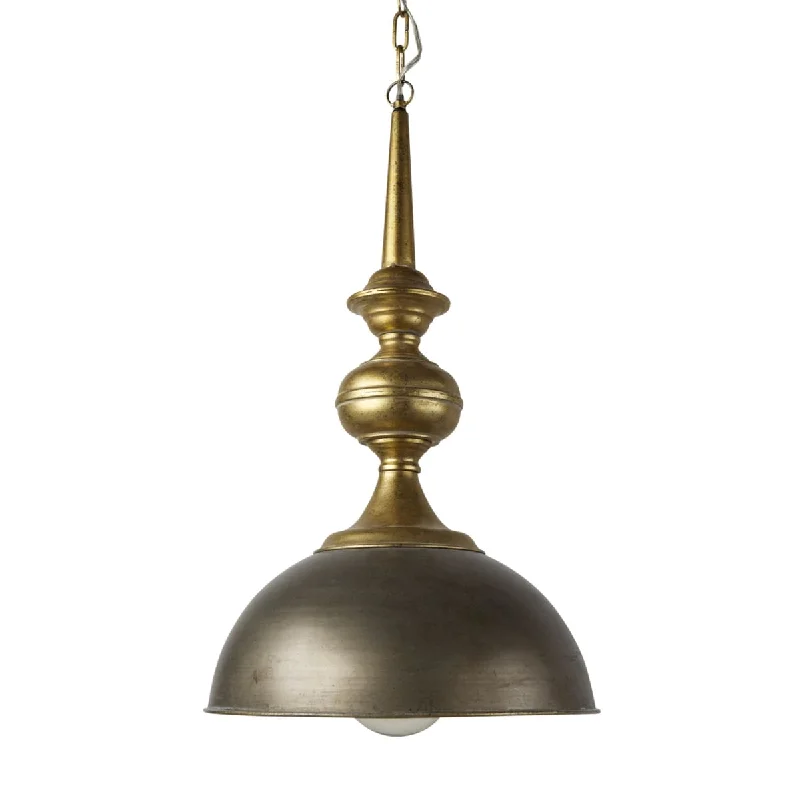 Mediterranean - Style Ceiling Lights with Terra - Cotta and Ceramic DetailsCapsa Pendant Light Gold/Silver Metal Mediterranean - Style Ceiling Lights with Terra - Cotta and Ceramic DetailsCapsa Pendant Light Gold/Silver Metal