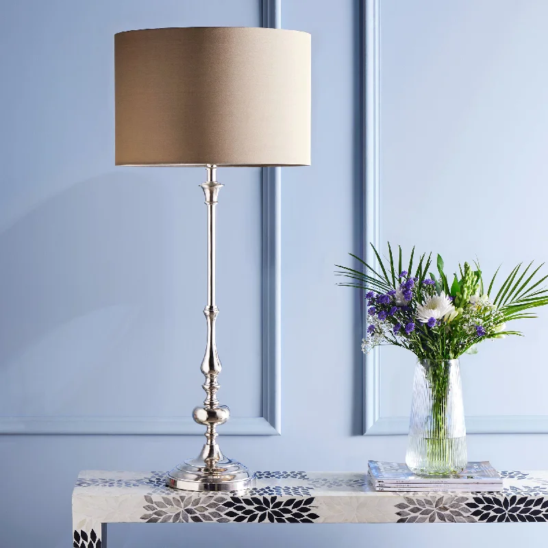 metal table lamps with a matte black finish for a sleek appearanceCliff table lamp in nickel