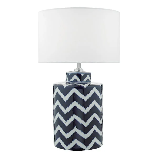 glass table lamps with a frosted surface for soft light diffusionDar Caelan Table Lamp Base Blue & White glass table lamps with a frosted surface for soft light diffusionDar Caelan Table Lamp Base Blue & White