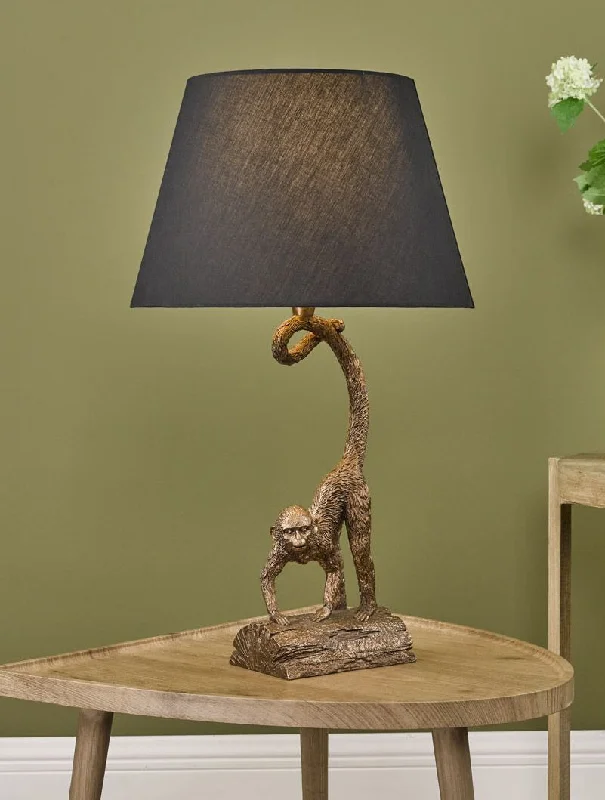 asian inspired table lamps with bamboo accents for a zen atmosphereDar Dwayne Monkey Table Lamp, Bronze with Shade asian inspired table lamps with bamboo accents for a zen atmosphereDar Dwayne Monkey Table Lamp, Bronze with Shade