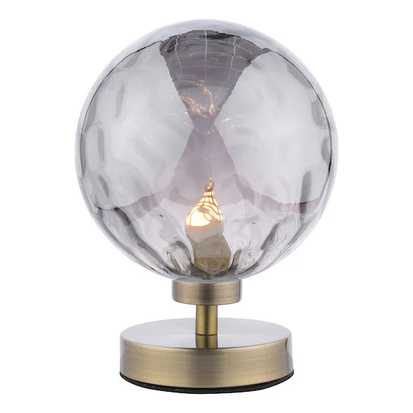 glass table lamps with a frosted surface for soft light diffusionDar Esben Touch Table Lamp Antique Brass with Smoked Glass glass table lamps with a frosted surface for soft light diffusionDar Esben Touch Table Lamp Antique Brass with Smoked Glass