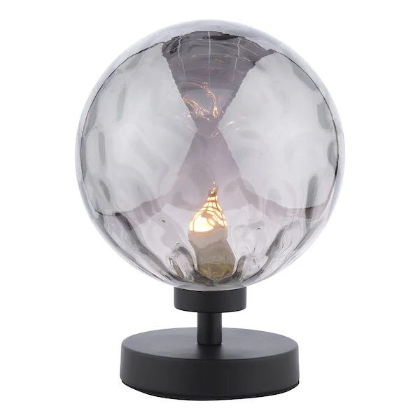 wooden table lamps with natural grain for a warm and organic feelDar Esben Touch Table Lamp Black with Smoked Dimpled Glass wooden table lamps with natural grain for a warm and organic feelDar Esben Touch Table Lamp Black with Smoked Dimpled Glass