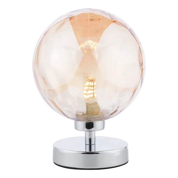 leather table lamps with a distressed texture for a rugged charmDar Esben Touch Table Lamp Chrome with Champagne Glass leather table lamps with a distressed texture for a rugged charmDar Esben Touch Table Lamp Chrome with Champagne Glass