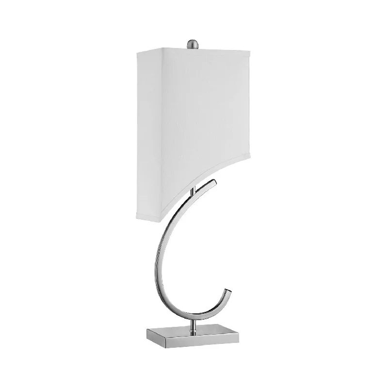 bohemian table lamps with colorful patterns for eclectic bedroomsElk Lighting 76053 Modern Chastain Lamp Brushed Steel