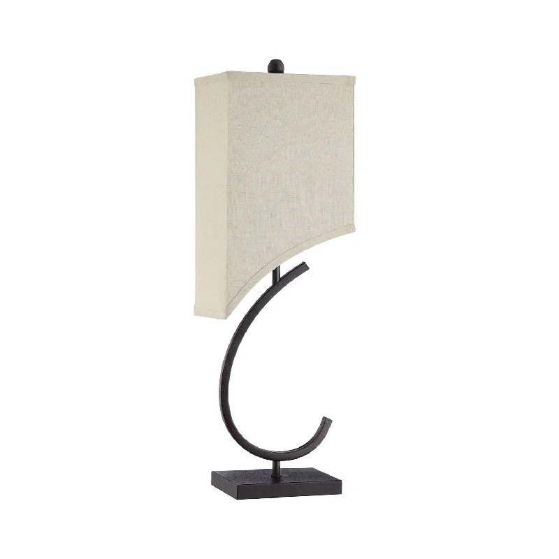 glass table lamps with a frosted surface for soft light diffusionElk Lighting 76054 Chastain Lamp Bronze