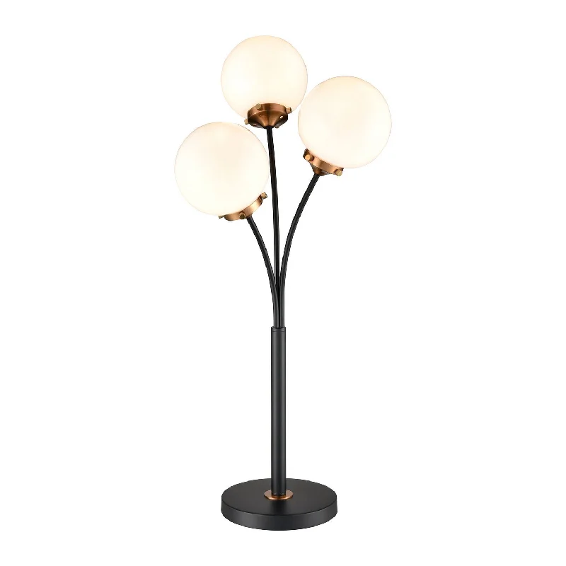 coastal style table lamps with nautical elements for beach housesElk Lighting D4582 Modern Boudreaux Lamp Matte Black