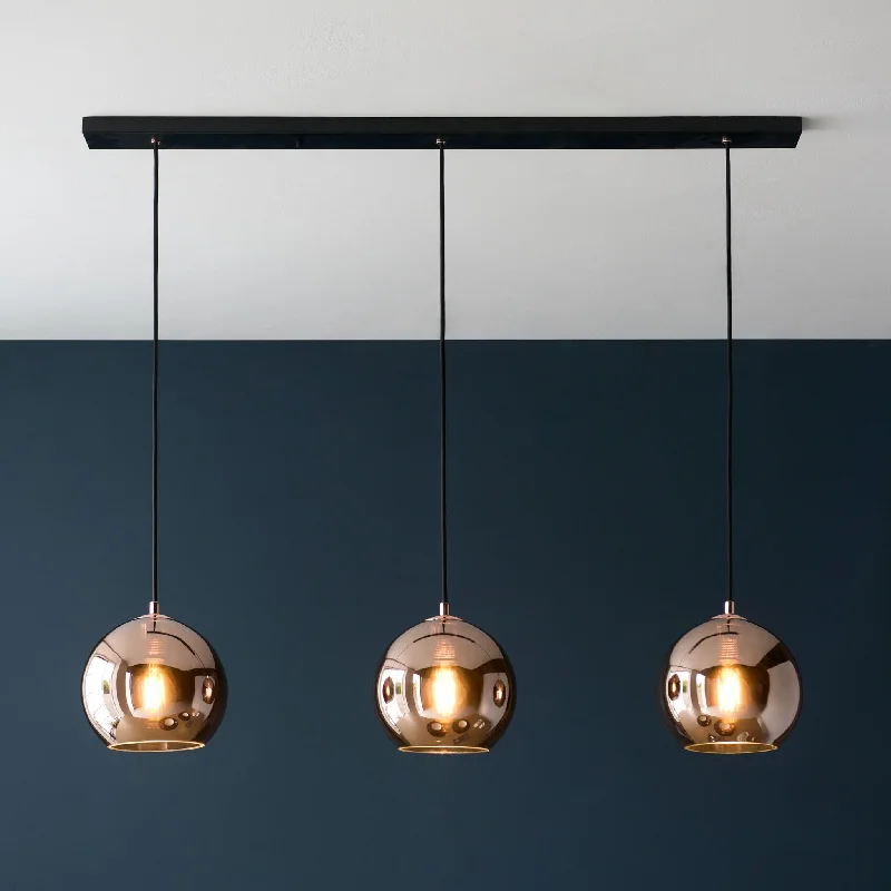 Scandinavian Style Ceiling Lights with Light Wood AccentsBoli 3lt Linear Pendant
