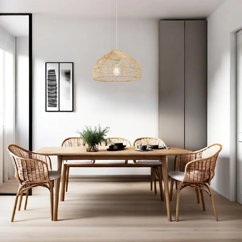 Modern Minimalist Ceiling Lights for Contemporary InteriorsFrya 40 Pendant Light in Natural Rattan