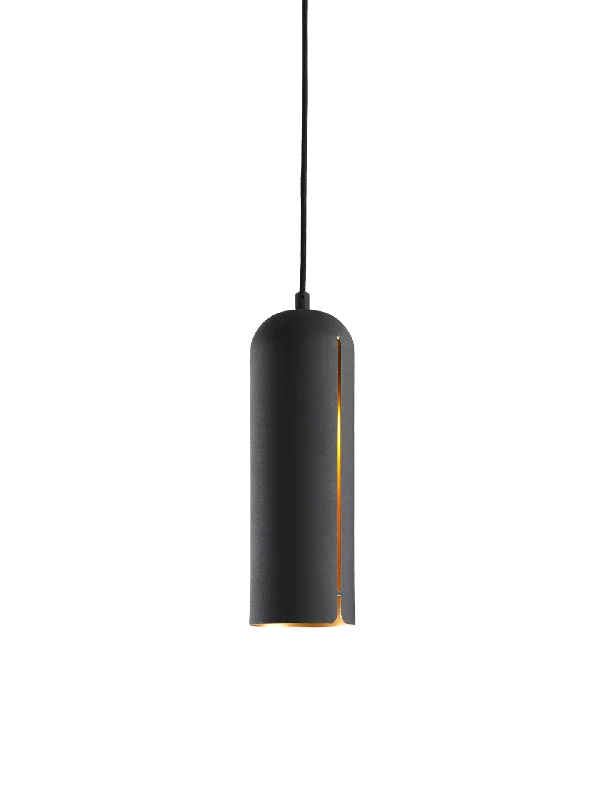 Glass Ceiling Lights with Frosted, Colored, or Etched GlassGap pendant (Tall) - Black Glass Ceiling Lights with Frosted, Colored, or Etched GlassGap pendant (Tall) - Black