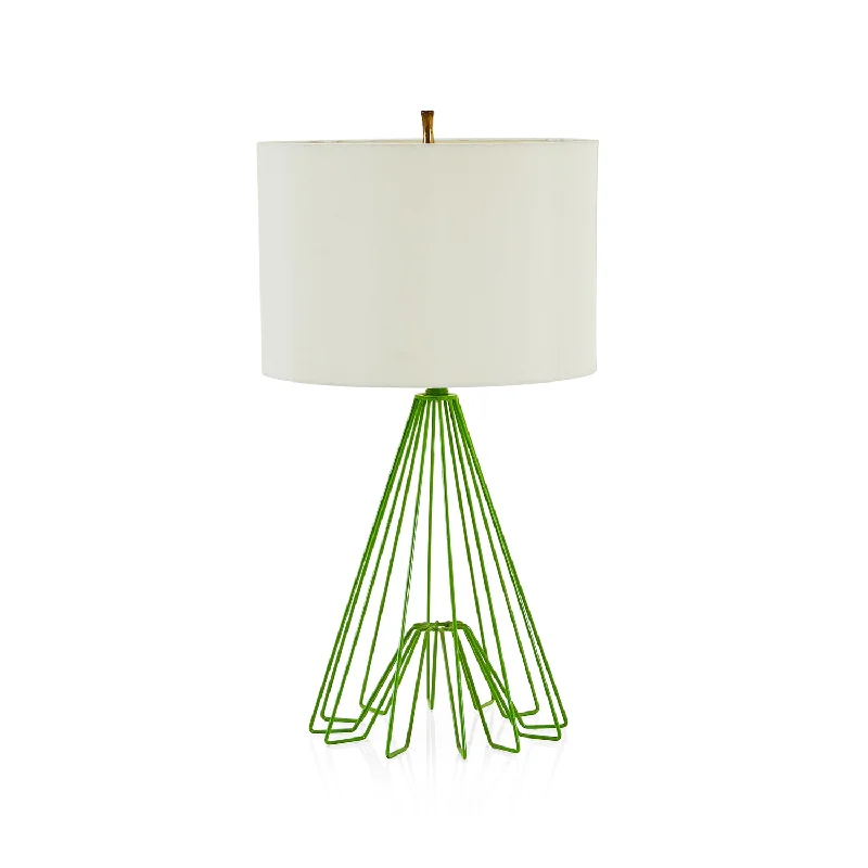 victorian style table lamps with ornate details for traditional homesGreen Wire Table Lamp