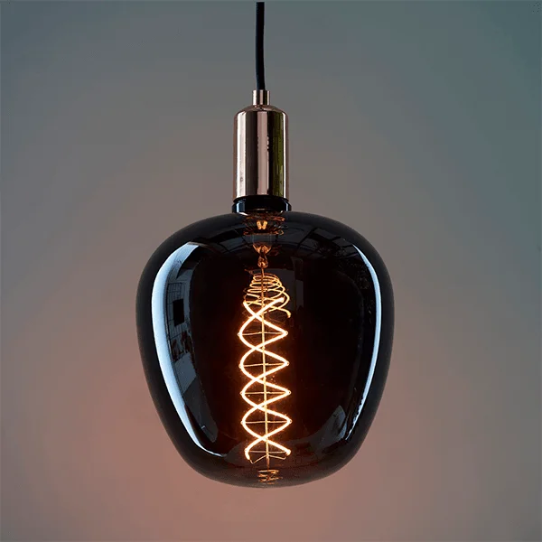 Art Nouveau Ceiling Lights with Organic, Flowing ShapesHelix E27 Smoked Tinted Glass Filament Bulb Art Nouveau Ceiling Lights with Organic, Flowing ShapesHelix E27 Smoked Tinted Glass Filament Bulb