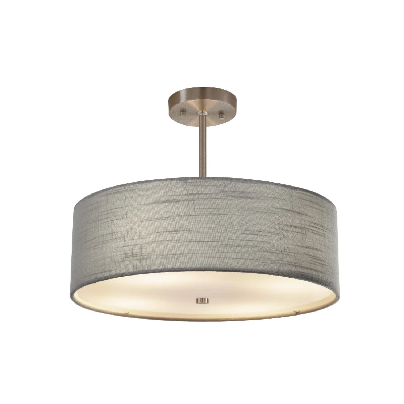 Metal Ceiling Lights in Brass, Copper, Stainless Steel, and IronJustice Designs Classic FAB-9591-GRAY-NCKL Pendant Light - Brushed Nickel Metal Ceiling Lights in Brass, Copper, Stainless Steel, and IronJustice Designs Classic FAB-9591-GRAY-NCKL Pendant Light - Brushed Nickel