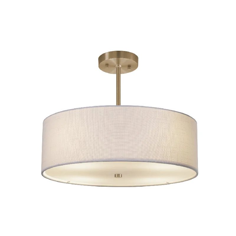 African - Inspired Ceiling Lights with Tribal Patterns and Natural MaterialsJustice Designs FAB-9591-WHTE-BRSS Pendant Light - African - Inspired Ceiling Lights with Tribal Patterns and Natural MaterialsJustice Designs FAB-9591-WHTE-BRSS Pendant Light -