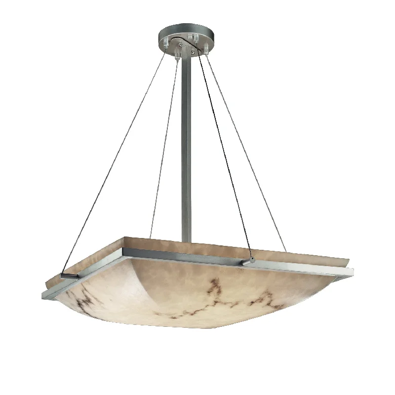 Tropical - Themed Ceiling Lights with Palm - Leaf Shapes and Rattan WrapsJustice Designs LumenAria FAL-9792-25-NCKL-LED5-5000 Pendant Light - Brushed Nickel Tropical - Themed Ceiling Lights with Palm - Leaf Shapes and Rattan WrapsJustice Designs LumenAria FAL-9792-25-NCKL-LED5-5000 Pendant Light - Brushed Nickel