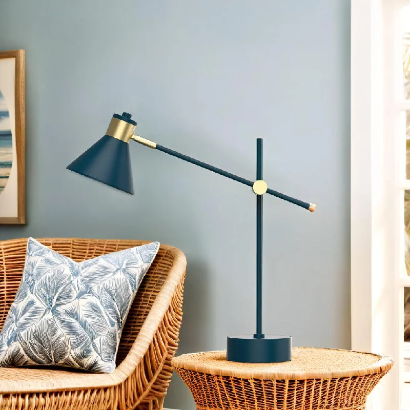 industrial style table lamps with exposed bulbs for loft apartmentsKoda Table Lamp Blue MTL003BLU Mercator Lighting