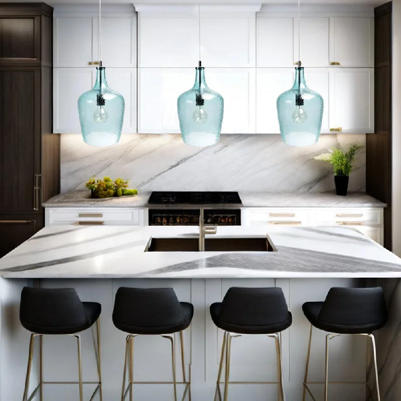 Retro Ceiling Lights Inspired by the 1950s and 1960s DesignEva Chic Dimpled Glass Pendant Light - Blue or Clear, PL0031 Retro Ceiling Lights Inspired by the 1950s and 1960s DesignEva Chic Dimpled Glass Pendant Light - Blue or Clear, PL0031