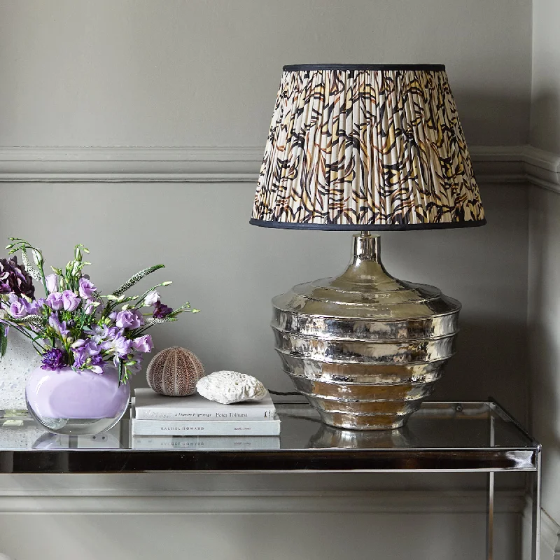 rustic farmhouse table lamps for cozy kitchensMiraya table lamp in nickel