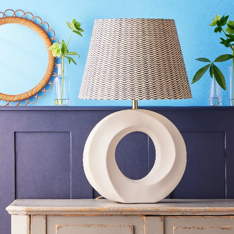 fabric table lamps with a linen shade for a relaxed and breathable lookMisha table lamp in matte white