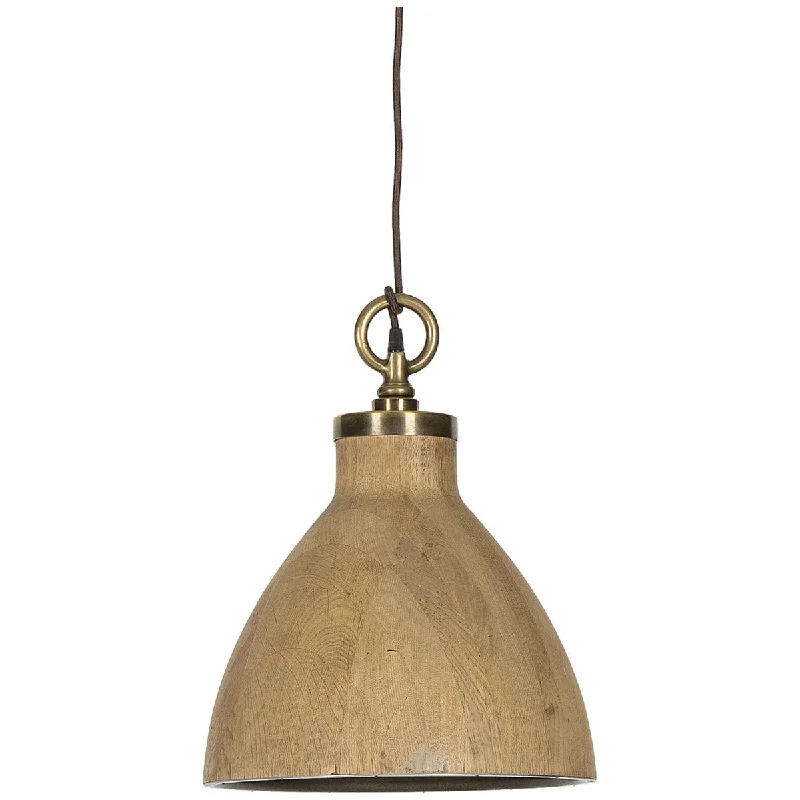 Metal Ceiling Lights in Brass, Copper, Stainless Steel, and IronNellcote Natural Oak Medium Pendant