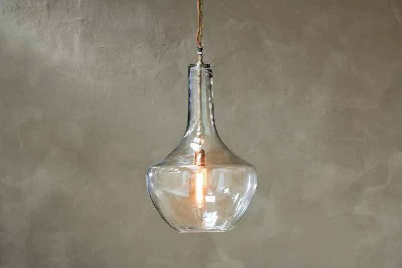 Mediterranean - Style Ceiling Lights with Terra - Cotta and Ceramic DetailsNkuku Agatarla Recycled Clear Glass Pendant Large Mediterranean - Style Ceiling Lights with Terra - Cotta and Ceramic DetailsNkuku Agatarla Recycled Clear Glass Pendant Large