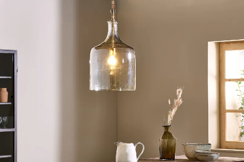 Victorian - Inspired Ceiling Lights with Ornate Crystal ChandeliersNkuku Kalsi Recycled Lustre Glass Pendant Large