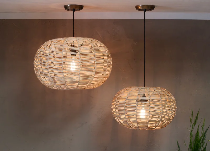 Mid - Century Modern Ceiling Lights with Simple, Sleek LinesNkuku Noko Natural Wicker Round Large Pendant Mid - Century Modern Ceiling Lights with Simple, Sleek LinesNkuku Noko Natural Wicker Round Large Pendant