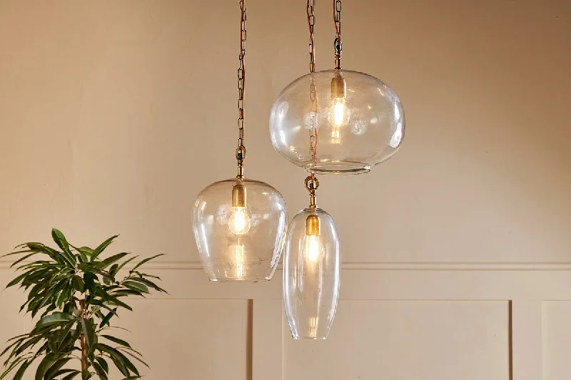 Steampunk Ceiling Lights with Gears, Cogs, and Brass AccentsNkuku Otoro 3 Light Recycled Clear Glass Cluster Pendant Steampunk Ceiling Lights with Gears, Cogs, and Brass AccentsNkuku Otoro 3 Light Recycled Clear Glass Cluster Pendant