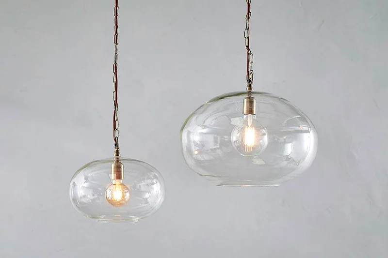 Modern Minimalist Ceiling Lights for Contemporary InteriorsNkuku Otoro Recycled Clear Glass Pendant Large Round Modern Minimalist Ceiling Lights for Contemporary InteriorsNkuku Otoro Recycled Clear Glass Pendant Large Round