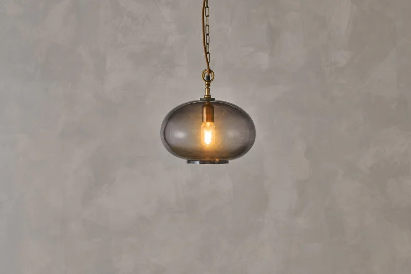 Scandinavian Style Ceiling Lights with Light Wood AccentsNkuku Otoro Recycled Smoke Glass Pendant Small Round Scandinavian Style Ceiling Lights with Light Wood AccentsNkuku Otoro Recycled Smoke Glass Pendant Small Round