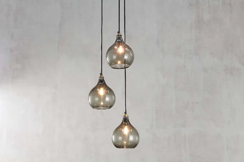 Moroccan Ceiling Lights with Colorful Stained Glass and Geometric CarvingsNkuku Ziva 3 Light Recycled Green Smoke Glass Cluster Pendant Moroccan Ceiling Lights with Colorful Stained Glass and Geometric CarvingsNkuku Ziva 3 Light Recycled Green Smoke Glass Cluster Pendant