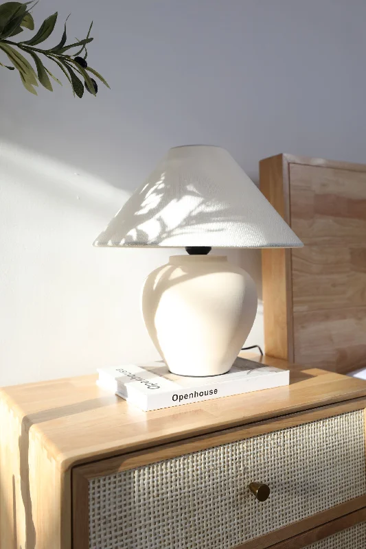 modern minimalist table lamps for contemporary living roomsNoemi Beige Table Lamp