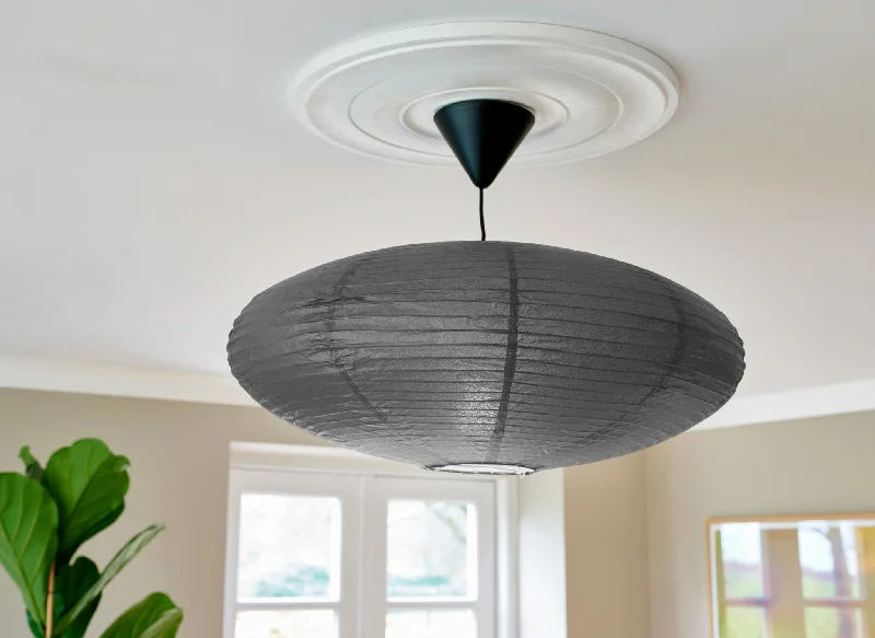 Gothic Ceiling Lights with Dark Metalwork and Pointed ArchesVillo 60 Ricepaper Anthrasite Pendant Light Gothic Ceiling Lights with Dark Metalwork and Pointed ArchesVillo 60 Ricepaper Anthrasite Pendant Light