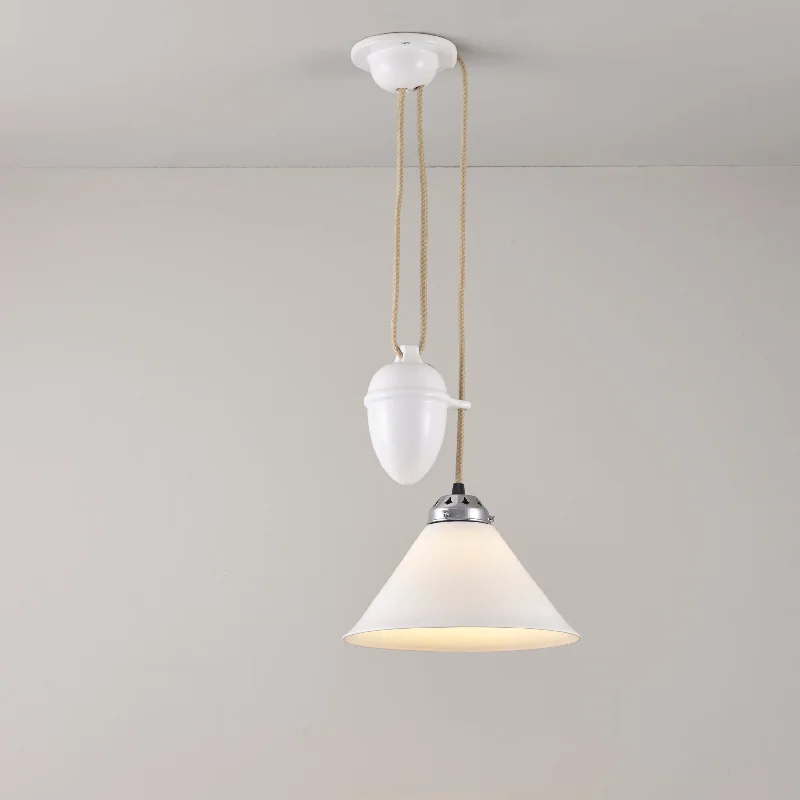 Rustic Ceiling Lights with Reclaimed Wood and Distressed FinishesOriginal BTC Cobb Rise &  Fall Small Pendant