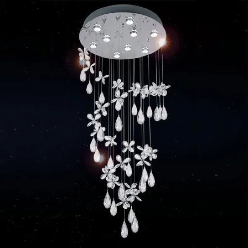 Japanese - Inspired Ceiling Lights with Shoji - Screen - like DiffusersParadis Pendant Light 9Lt in Chrome and Clear Japanese - Inspired Ceiling Lights with Shoji - Screen - like DiffusersParadis Pendant Light 9Lt in Chrome and Clear