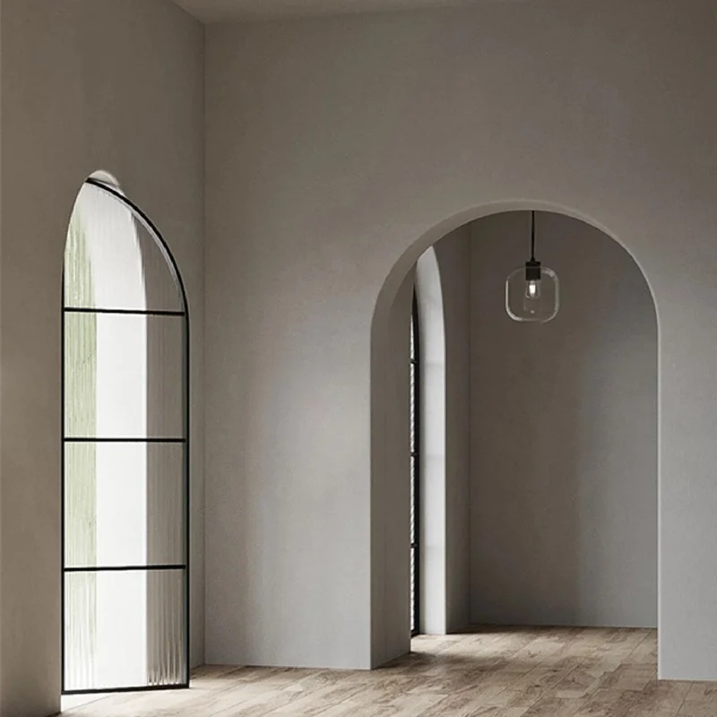 Mediterranean - Style Ceiling Lights with Terra - Cotta and Ceramic DetailsParlour Lite Curve Pendant Light Black or White with White/Clear/Smoke Shade Mediterranean - Style Ceiling Lights with Terra - Cotta and Ceramic DetailsParlour Lite Curve Pendant Light Black or White with White/Clear/Smoke Shade