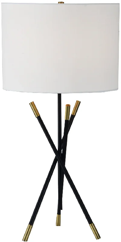 glass table lamps with a frosted surface for soft light diffusionRenwil Lighting LPT891 Hudswell One Light Table Lamp Lamp Brass - Antique